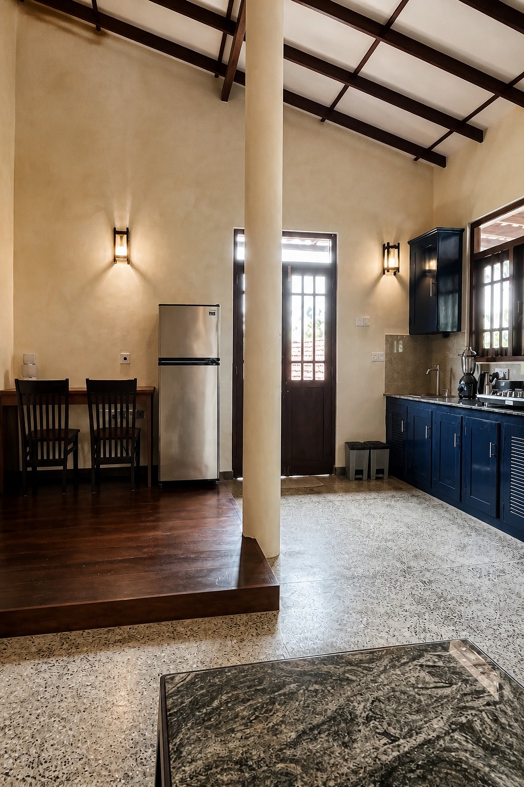 Kitchen and dining area at Sereniqe Heaven, Hikkaduwa